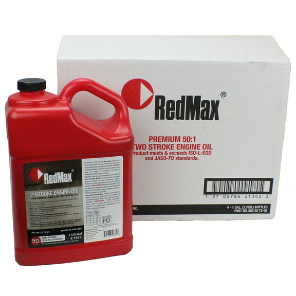1 Gallon of RedMax Synthetic Blend 2 Stroke Cycle Oil w Fuel Stabilizer 50:1