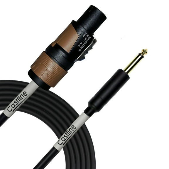 1 Castline Gold 1/4" TS to 2 pole Neutrik SpeakON Speaker Cable Mogami 3082