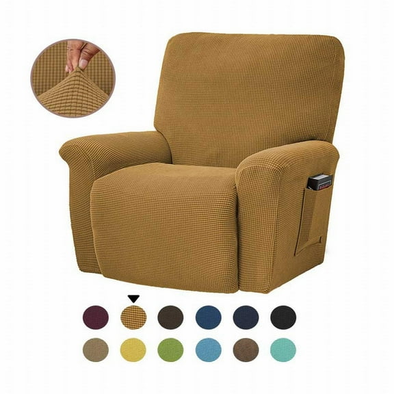 1*Chair Cover Super Stretch Recliner Cover Recliner Couch Covers Recliner Chair Cover Form Fitted Non Slip Reclining Slipcovers for Standard Large Recliner Soft Thick Sofa Cover