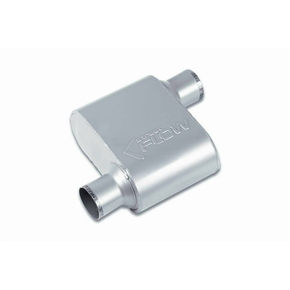 1 Chamber Street Flow Muffler 2.25' Offset Offset 6.5' Oval