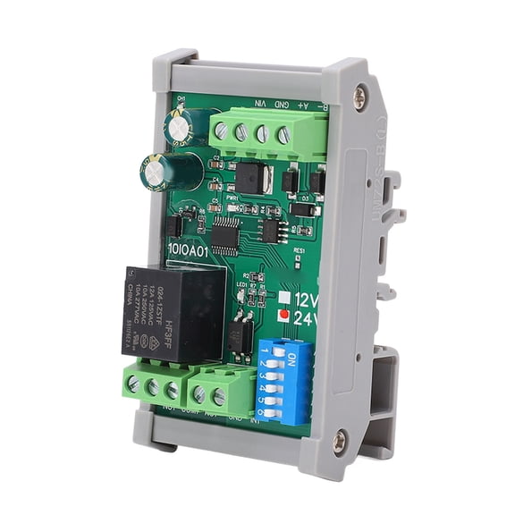 1 Channel Relay Module DC 24V RS485 Modbus RTU Board with Protective Shell, 4.7 x 3.9 x 1.6 inches / 12 x 10 x 4 cm