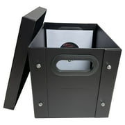 1 CheckOutStore Black 7" Vinyl Record 45 RPM Storage Box