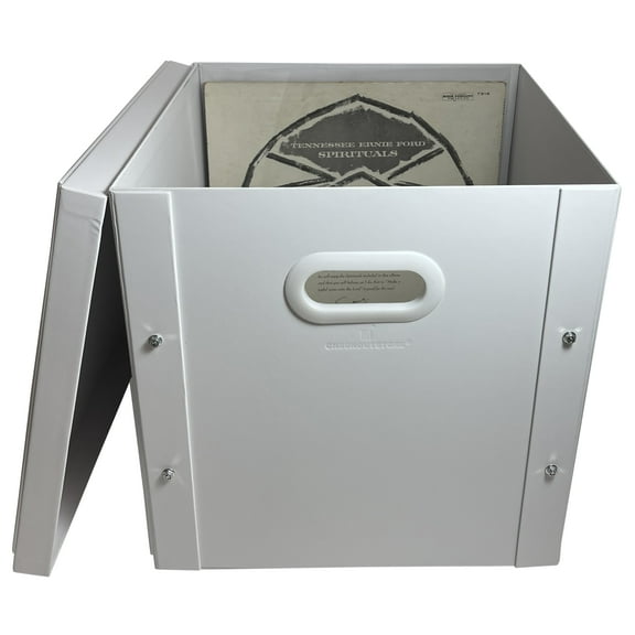 1 CheckOutStore White 12" LP Vinyl Record 33 RPM Storage Box