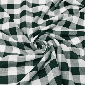 1" Checkered Gingham PolyPoplin Fabric by The Yard - 60 Inch Wide for Sewing, Quilting, Tablecloths, Curtains, Apparel, Crafting, DIY Projects