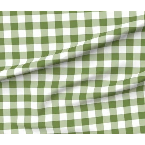 1" Checkered Gingham PolyPoplin Fabric by The Yard - 60 Inch Wide for Sewing, Quilting, Tablecloths, Curtains, Apparel, Crafting, DIY Projects