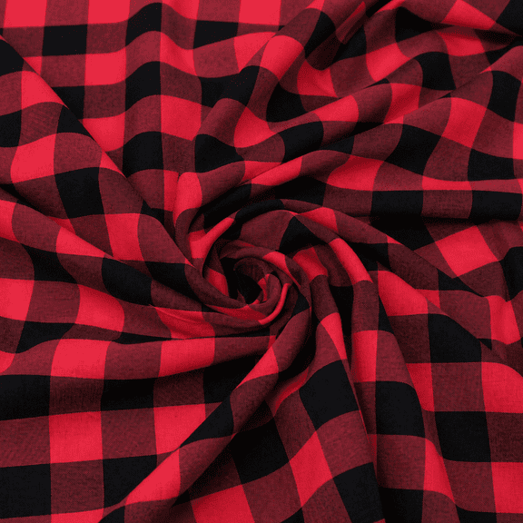 1" Checkered Gingham PolyPoplin Fabric by The Yard - 60 Inch Wide for Sewing, Quilting, Tablecloths, Curtains, Apparel, Crafting, DIY Projects