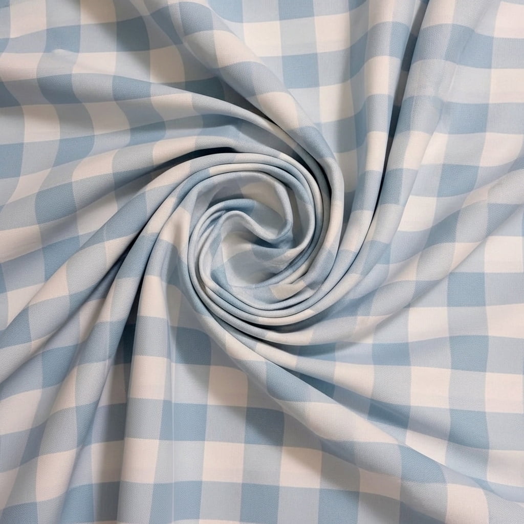 1" Checkered Gingham PolyPoplin Fabric by The Yard - 60 Inch Wide for Sewing, Quilting, Tablecloths, Curtains, Apparel, Crafting, DIY Projects