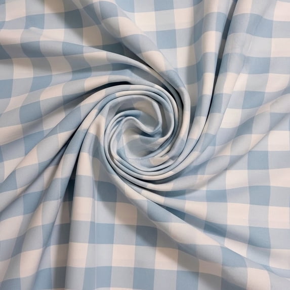 1" Checkered Gingham PolyPoplin Fabric by The Yard - 60 Inch Wide for Sewing, Quilting, Tablecloths, Curtains, Apparel, Crafting, DIY Projects