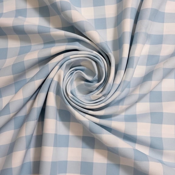 1" Checkered Gingham PolyPoplin Fabric by The Yard - 60 Inch Wide for Sewing, Quilting, Tablecloths, Curtains, Apparel, Crafting, DIY Projects