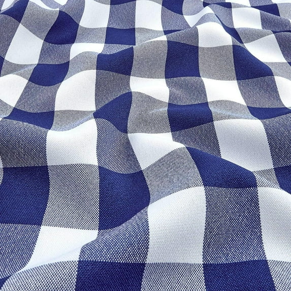 1" Checkered Gingham PolyPoplin Fabric by The Yard - 60 Inch Wide for Sewing, Quilting, Tablecloths, Curtains, Apparel, Crafting, DIY Projects