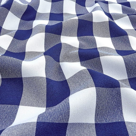 1" Checkered Gingham PolyPoplin Fabric by The Yard - 60 Inch Wide for Sewing, Quilting, Tablecloths, Curtains, Apparel, Crafting, DIY Projects