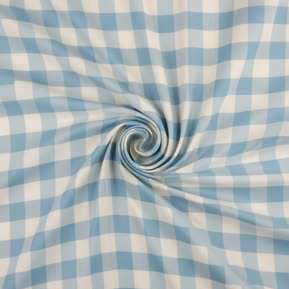 Sedona Designz 1 Inch Checkered Gingham PolyPoplin Fabric by The Yard - 60 Inches Wide