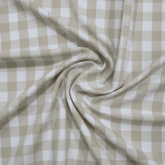 Sedona Designz 1 Inch Checkered Gingham PolyPoplin Fabric by The Yard - 60 Inches Wide