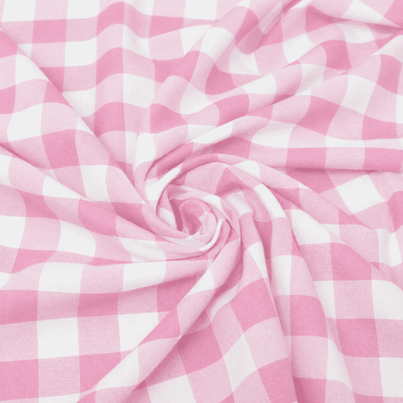 1" Checkered Gingham PolyPoplin Fabric by The Yard - 60 Inch Wide for Sewing, Quilting, Tablecloths, Curtains, Apparel, Crafting, DIY Projects