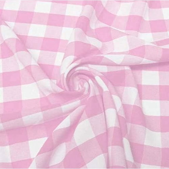 1" Checkered Gingham PolyPoplin Fabric by The Yard - 60 Inch Wide for Sewing, Quilting, Tablecloths, Curtains, Apparel, Crafting, DIY Projects