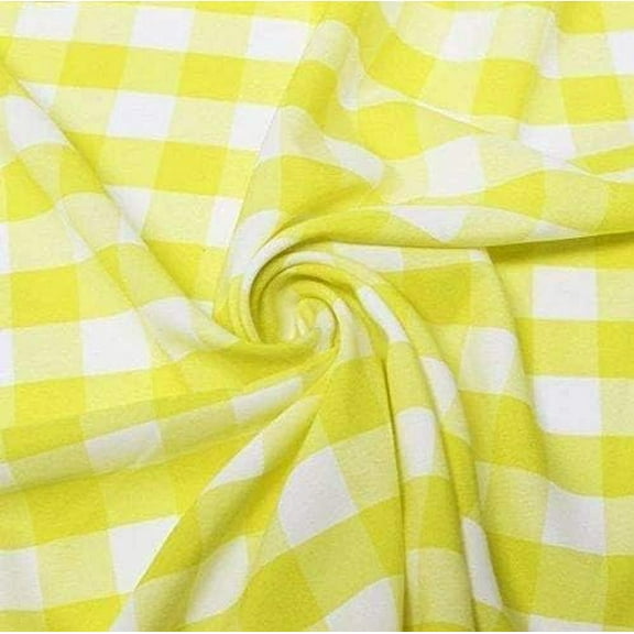 1" Checkered Gingham PolyPoplin Fabric by The Yard - 60 Inch Wide for Sewing, Quilting, Tablecloths, Curtains, Apparel, Crafting, DIY Projects