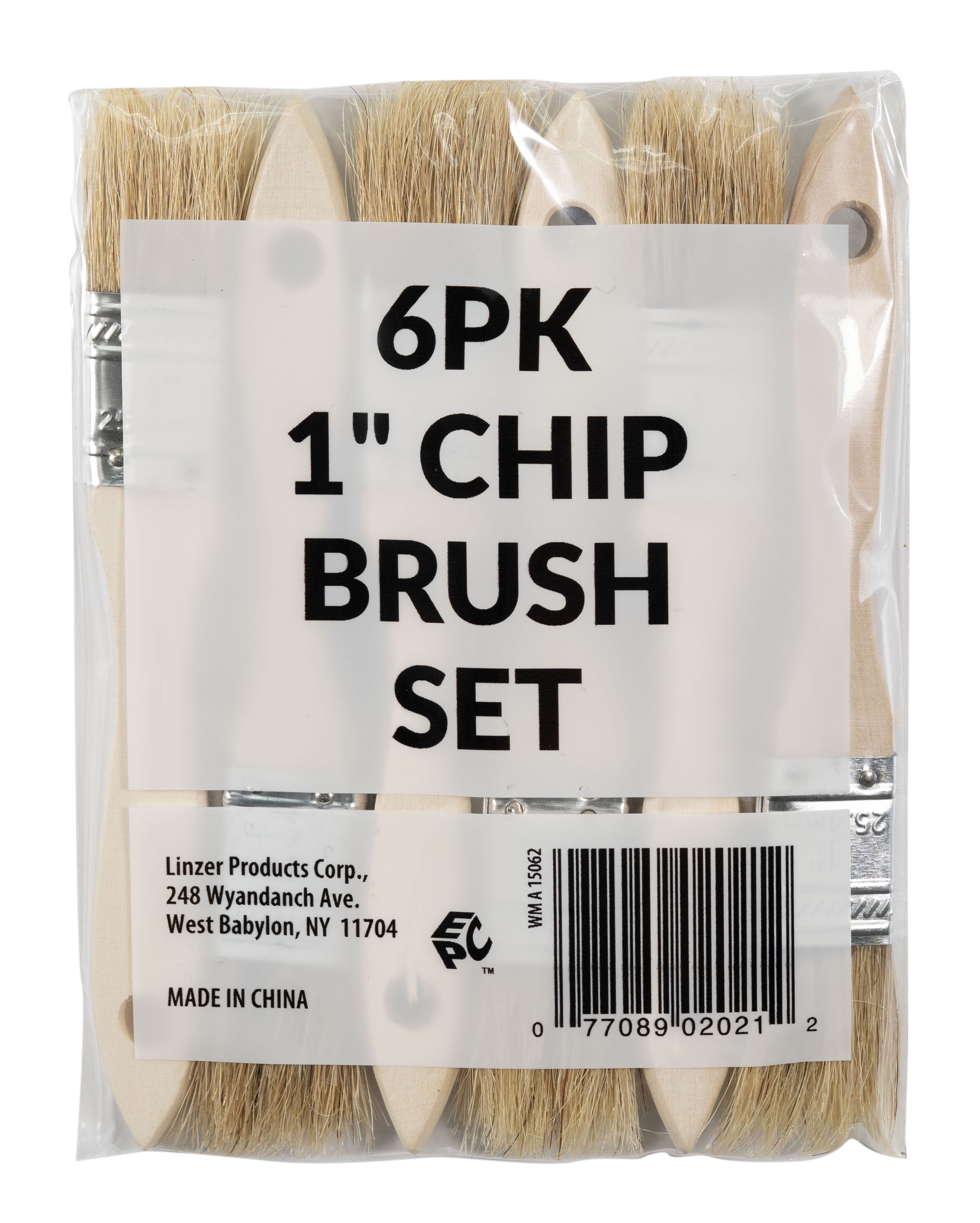 1" Chip Brush Set-6 Pack