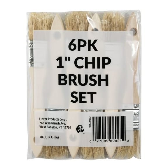 1" Chip Brush Set-6 Pack