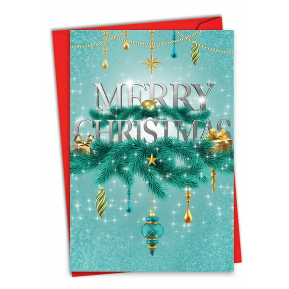 1 Christmas Card with Envelope - Season's Sparkles C2945CXSG
