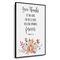 1 Chronicles 16 34 Give Thanks To The Lord Bible Verse Print, Printable Wall Art, Autumn Scripture Download, Thanksgiving Day Digital Print Canvas
