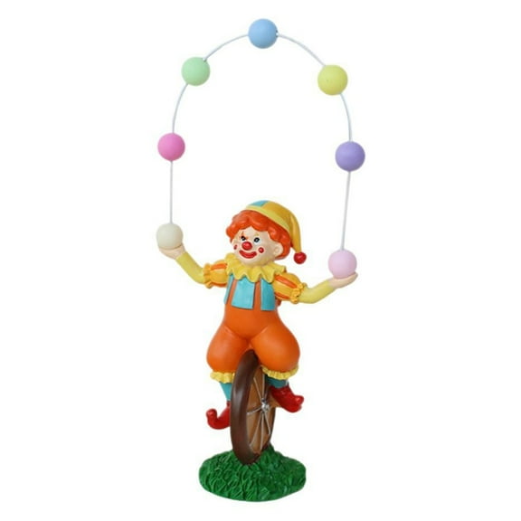 1. Circus Juggling Clown Resin Statue, Base Home Decor Present for Kids Room & Playroom Accent