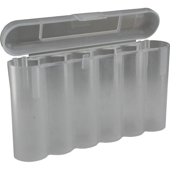 1 Clear 18650 & CR123A 6 Battery Holder Storage Case 18650 Batteries