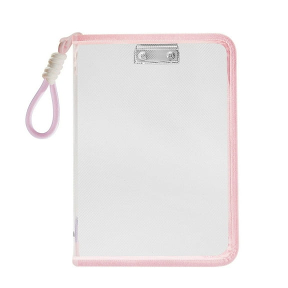 Under $1 Clear Folders, Mesh Zipper File Organizer - Clear A4 Document Folder with Handle for Office/Home, Pastel File Folders, Multi-Color, By Goohae