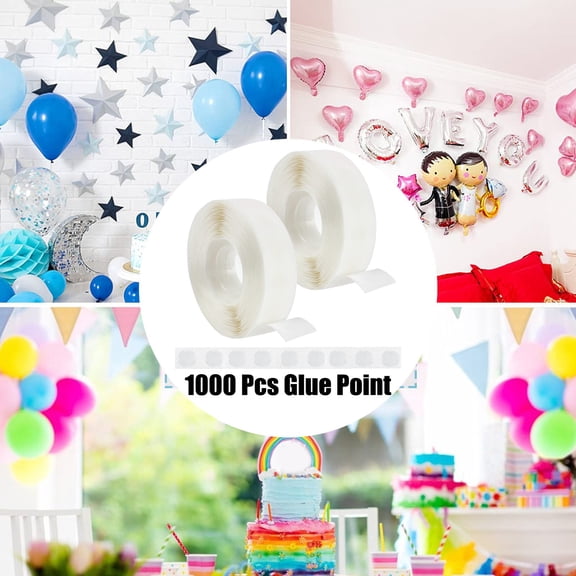 1 Clear Dots Removable Glue Tape for Balloons Crafts Scrapbooking and Holiday Celebration Decorations 2PCS