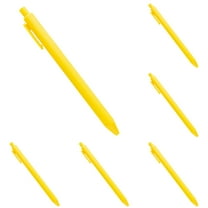 Under $1, Click Pen, 10-Pack Retractable Ballpoint Pens, 1.0Mm Medium Point, Convenient for Office & Meetings, Retractable Ballpoint Pen, Yellow by Goohae
