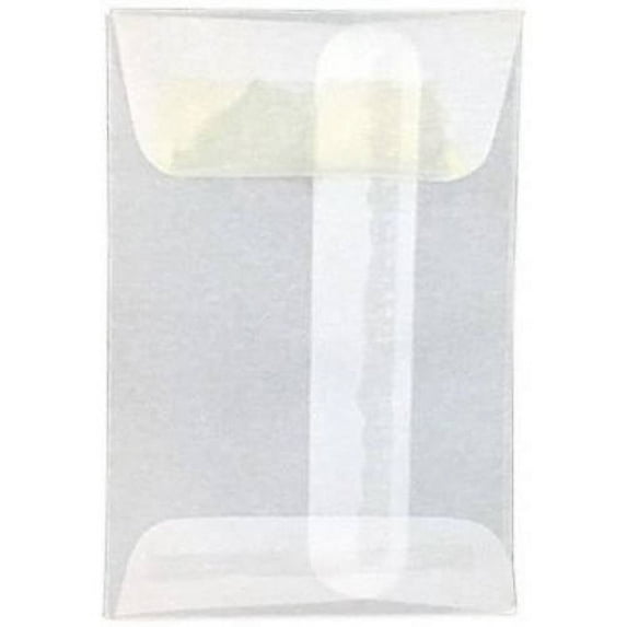 #1 Coin Envelopes (2 1/4 x 3 1/2) - 24lb. Clear Translucent (1000 Qty.)
