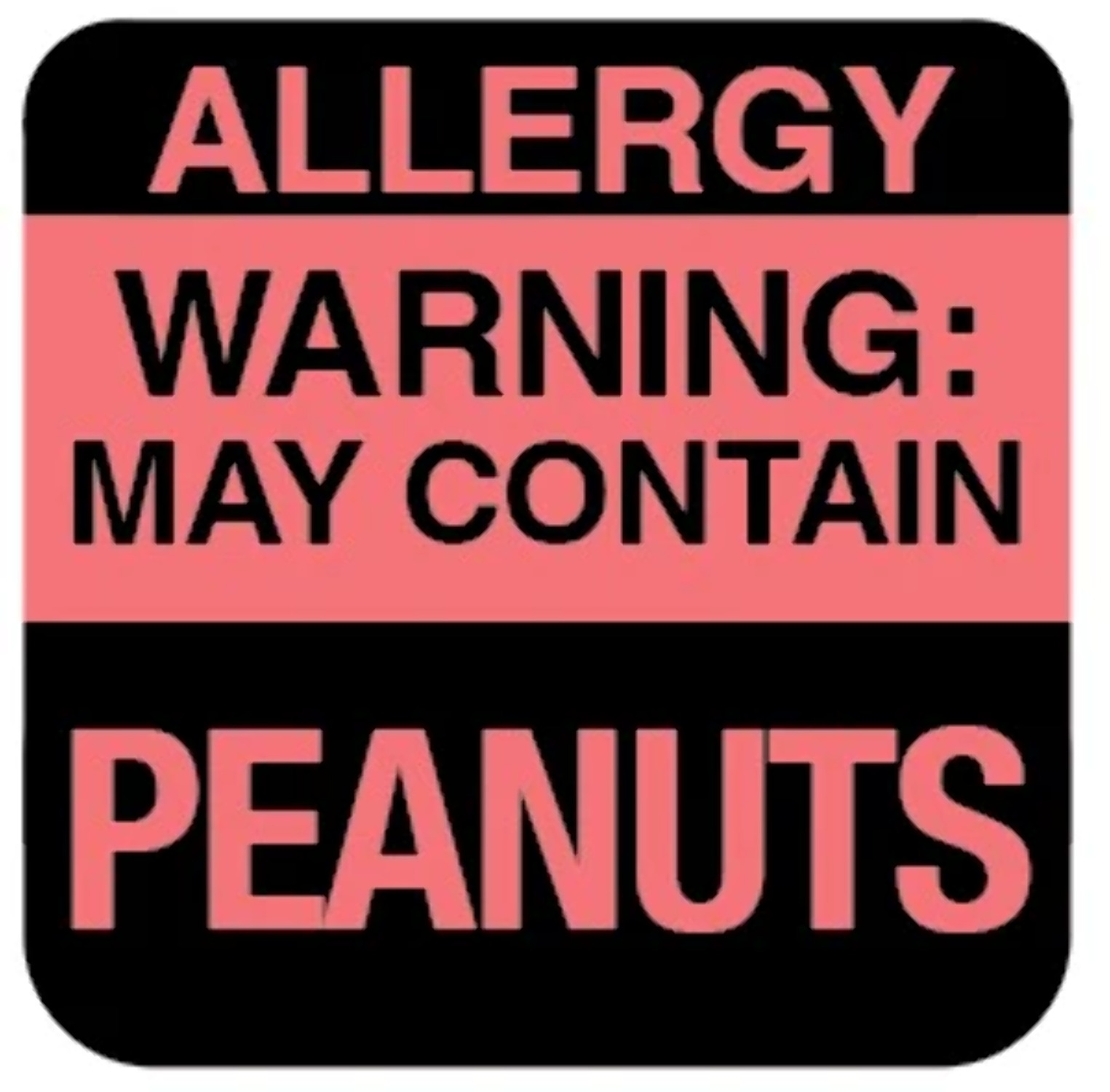 1 ColorCode Square Allergy Warning Labels 1,000/PACK