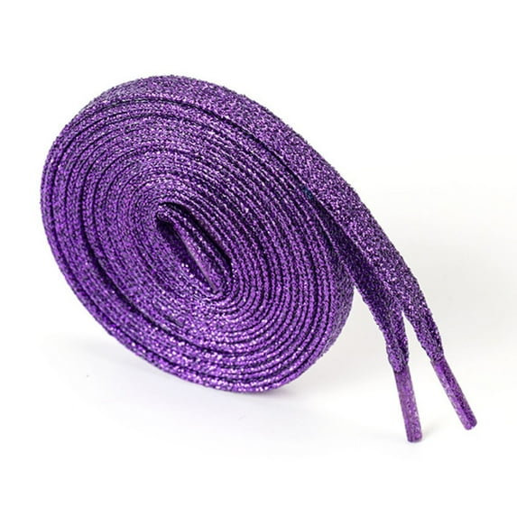 1*Colorful Pearl Shoelaces 110Cm Flat Glitter Colored Shoe Laces Canvas Sneaker Shoelaces String