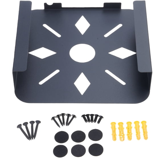 1. Compact Computer Tiny Mount Bracket - Steel Build, Versatile Wall/Desk Installation, Enhanced Ventilation & Space Saving Design