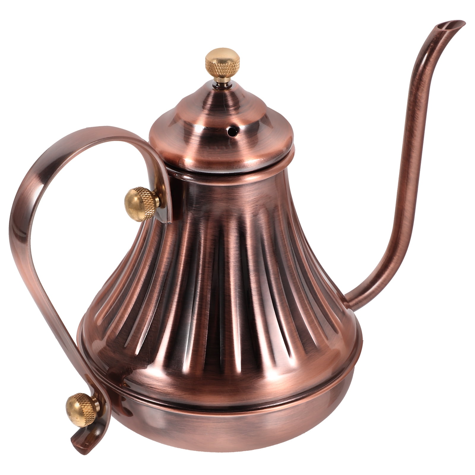 1 Copper Pour Oven Coffee Kettle Gooseneck and Narrow Spout Electric Drip Stove Tea Pot 650ml Walmart Business Supplies