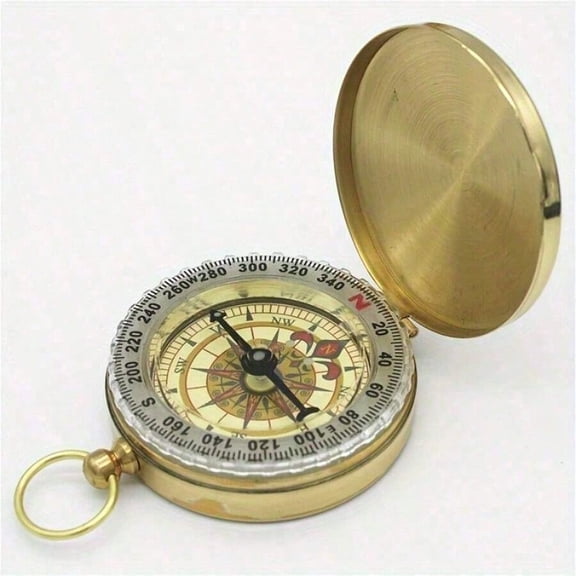 1 Copper Survival Compass With Glow Waterproof Enhanced Visibility For Camping And Hiking Essential For Night Adventures