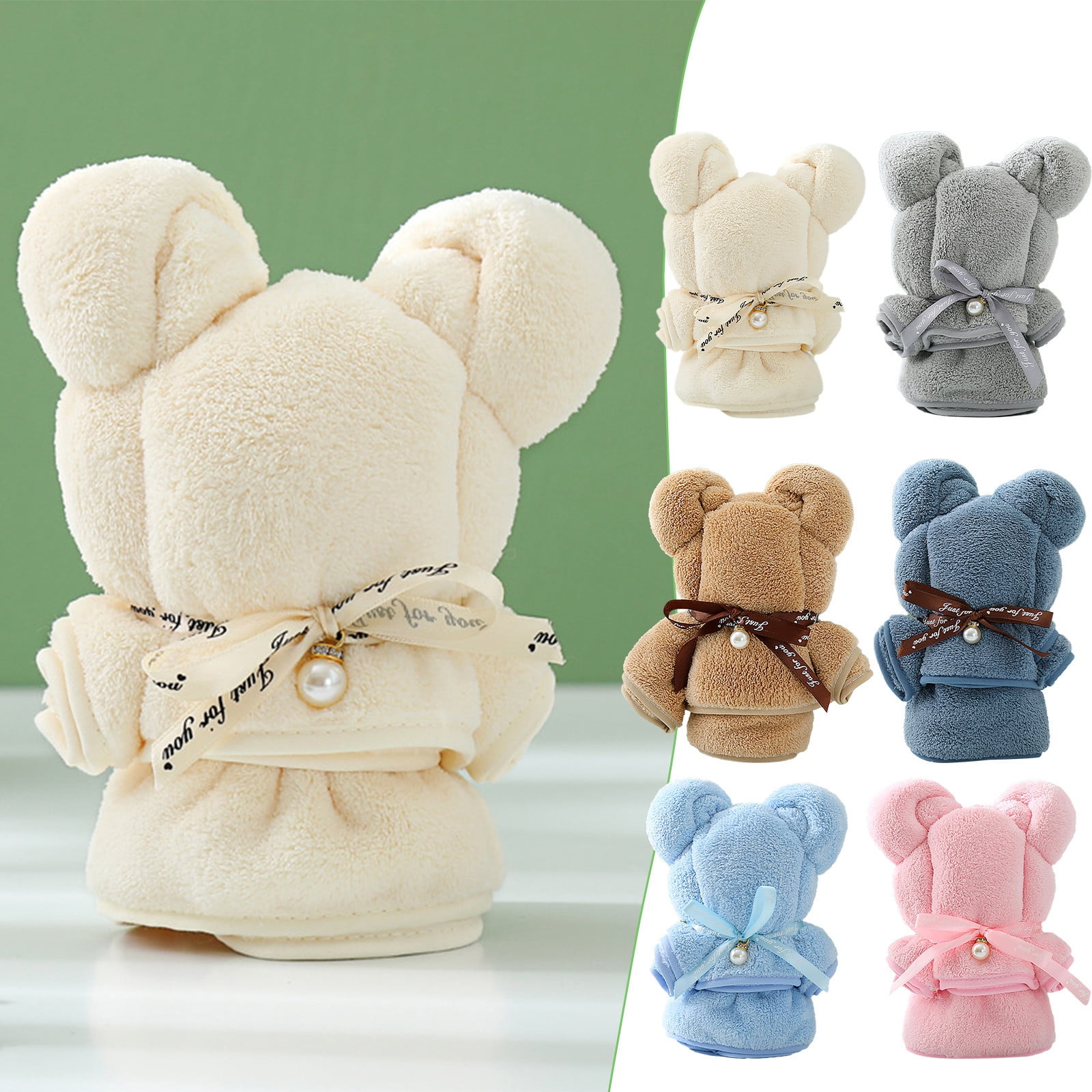 1* Coral Fleece Bear Shape Towel Bargain Specials! Kitchen Towels