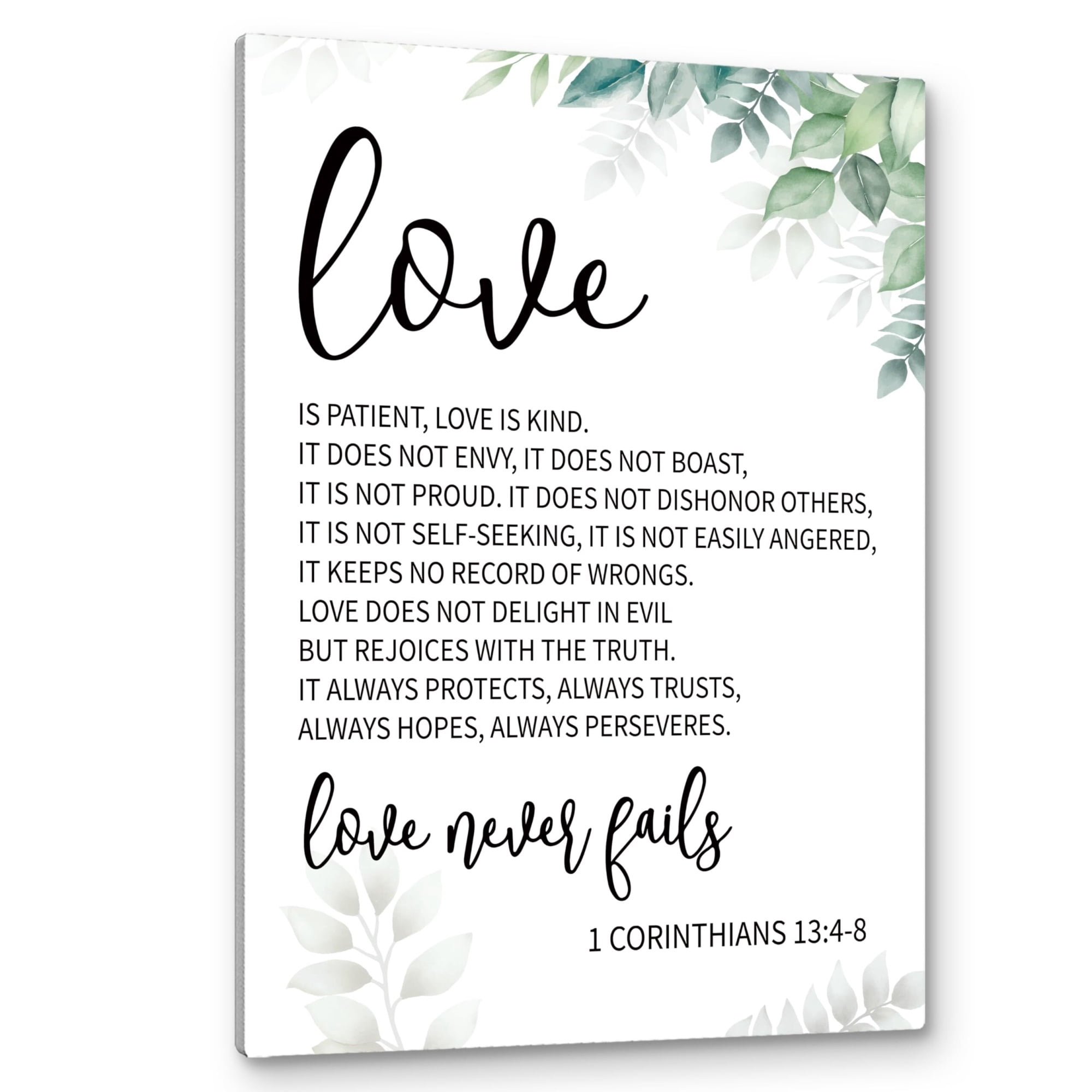 1 Corinthians 13:4-8 Love Is Patient Love Is Kind Scripture Canvas Wall ...