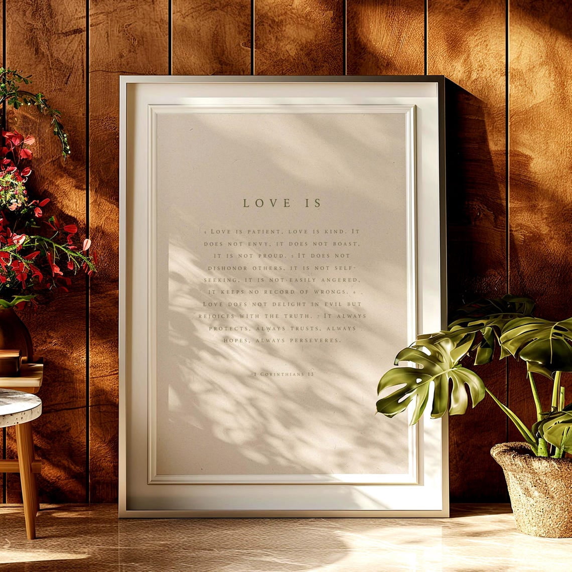 1 Corinthians 13 Bible Verse Scripture LDS Christian Wall Decor ...