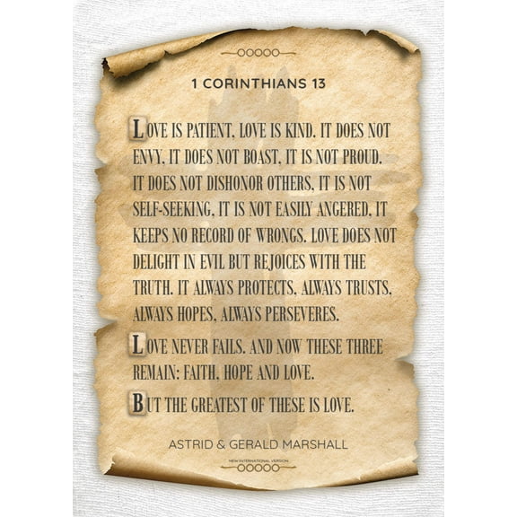 1 Corinthians 13 Personalized Print or Framed Print | Parchment Scripture