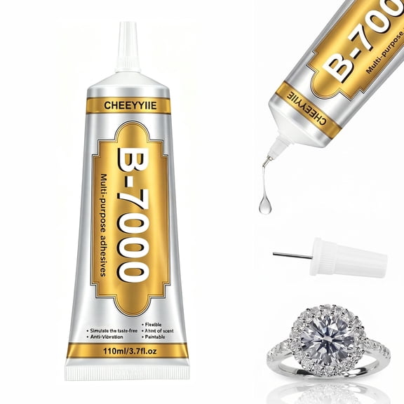 1 Count 110ml T8000 Clear Multi-Purpose Adhesive Craft Glue, Precision Tip Design for Rhinestones Inlay, Jewelry Making, Phone Repair, Fabric, Wood and DIY Art Projects