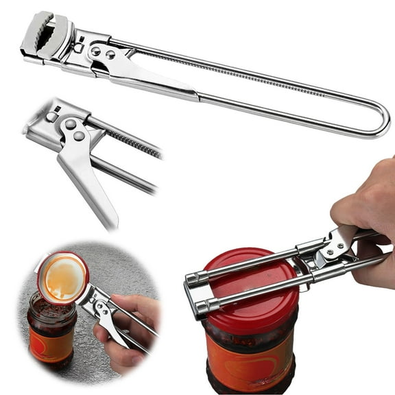 1 Count 23cm Jar Opener for Weak Hands, Multifunctional Adjustable Stainless Steel Can and Bottle Opener, Easy Twist Lid Opener for Seniors with Arthritis, Kitchen Gadget for Effortless Jar Opening