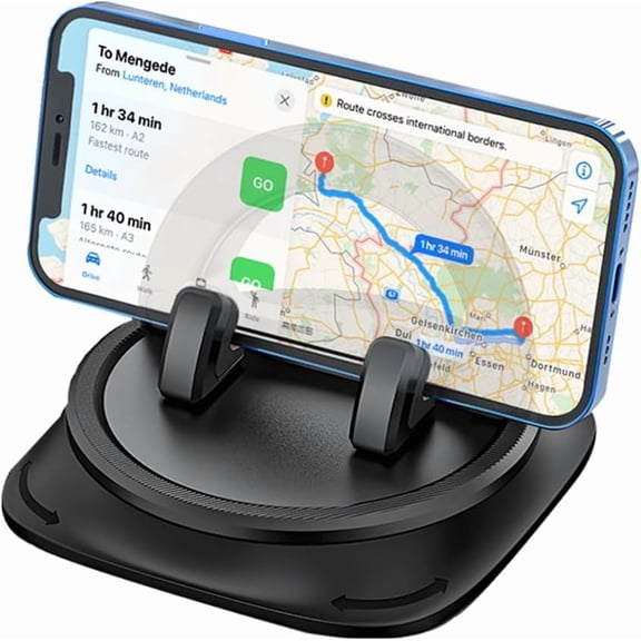 1 Count Car Dashboard Phone Holder, Non-Slip & Vibration-Proof Phone Mount, 360째 Adjustable Hands-Free Stand for Car Center Console