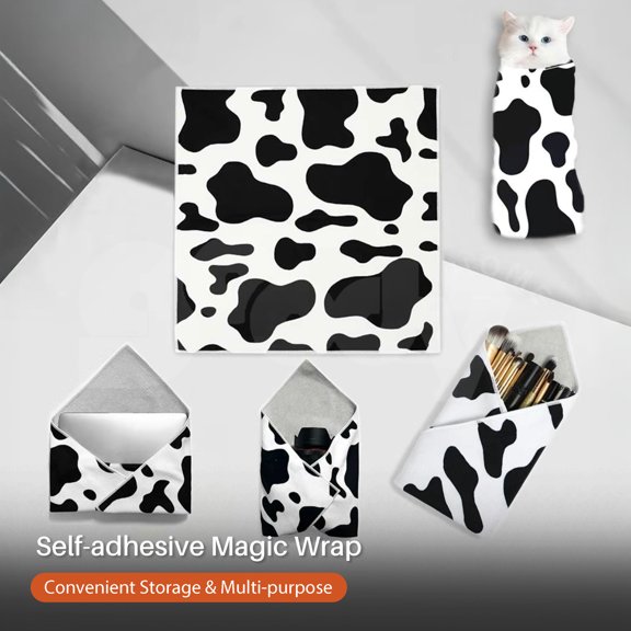 1 Count Magic Wrap Self Adhesive Pocket Large 50x50cm Portable Travel Organizer Lazy Makeup Bag Cosmetic Electronics Storage Stick and Go Convenient Pet Grooming Tool Nail Eye Care Teeth Brush
