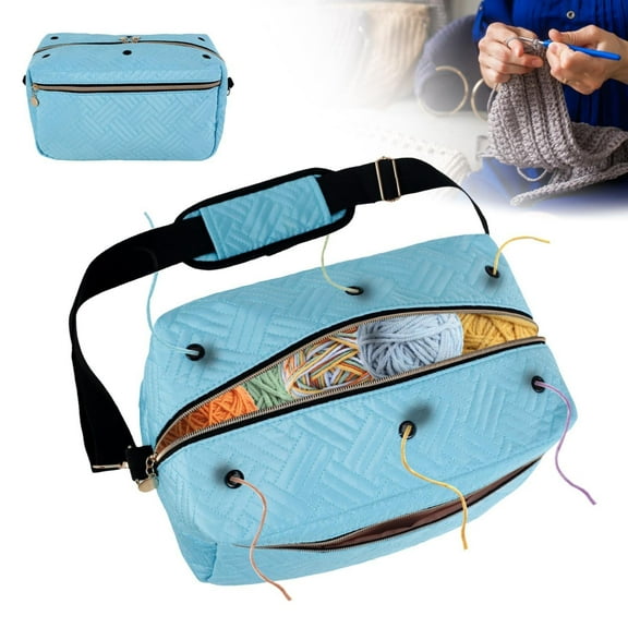 1 Crochet Bag,Crochet Bag Organizer Knitting Bag Yarn Storage Organizer Yarn Bag For Crocheting Convenient Wool Bag Yarn Holder For Crochet Accessories Soft Classic Portable High Efficient