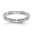 thumbnail image 1 of 1 Ct. Channel Set Princess Cut Diamond Womens Eternity Wedding Band Ring in 14k White Gold, 1 of 5