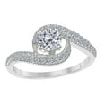 thumbnail image 1 of 1 Ct. Diamond Engagement Ring In 14k Solid White Gold, 1 of 6
