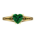 thumbnail image 1 of Solitaire Engagement Ring for Women - 1ct Simulated Emerald in 14K Yellow Gold Promise Ring, 1 of 6