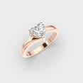 thumbnail image 1 of 1 Ct Heart Cut IGI Certified Lab Grown Diamond Engagement Ring for Ladies | Solid 14K Rose Gold (E/VVS2) | Solitaire Diamond Ring for Wedding | Size 10.5 by Diamond-Capitals, 1 of 8