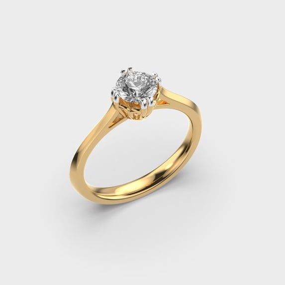 1 Ct IGI Certified Lab Grown Diamond Engagement Ring for Women Solid 10K Yellow Gold |Fine Solitaire Diamond Wedding Rings | Size 5.5 by Diamond-Capitals