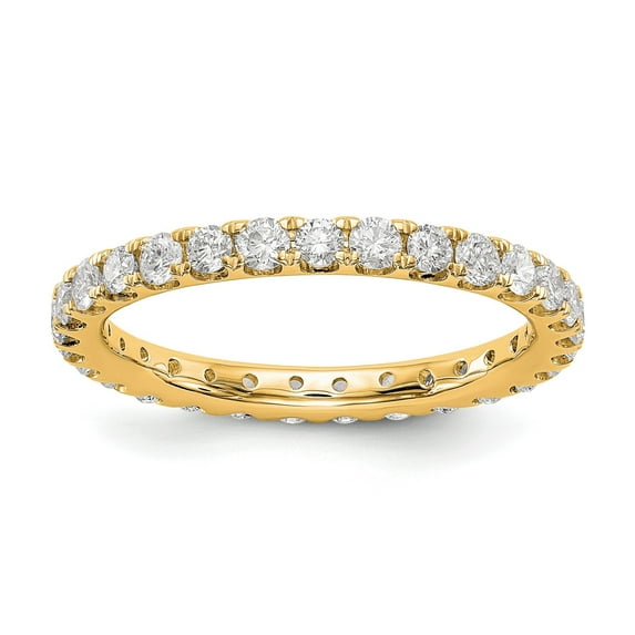 1 Ct. Natural Diamond Wedding Ring Womens U-Prong Eternity Band 14k Yellow Gold
